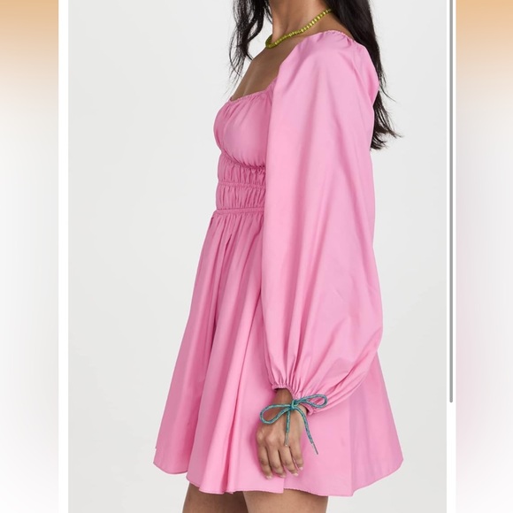 STAUD Pink Long Sleeve Dress - Picture 3 of 6